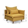 Sofá Modular 2 Lugares com Chaise e Pé Madeira Sôma CabeCasa MadeiraOriginals - 7