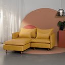 Ver imagem 1 de Sofá Modular 2 Lugares com Chaise e Pé Madeira Sôma CabeCasa MadeiraOriginals