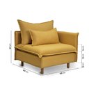 Ver imagem 7 de Sofá Modular 2 Lugares com Chaise e Pé Madeira Sôma CabeCasa MadeiraOriginals