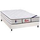 Ver imagem 1 de Cama Box King: Colchão Molas Castor Pocket Gold Star Vitagel Class Double Face + Base CRC Courano