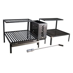 Parrilla Rústica Alvenaria Grelha Argentina e Uruguaia com Caixa Firebox 115cm - 5