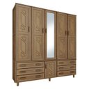 Ver imagem 3 de Guarda-Roupa Casal com Espelho 6 Portas 6 Gavetas Paris Móveis Cavazotto