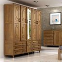 Ver imagem 1 de Guarda-Roupa Casal com Espelho 6 Portas 6 Gavetas Paris Móveis Cavazotto