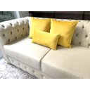 Ver imagem 7 de Kit 3 Almofadas Composê Veludo Amarelo Liso