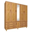 Ver imagem 1 de Guarda-Roupa Casal com Espelho 6 Portas 6 Gavetas Paris Móveis Cavazotto