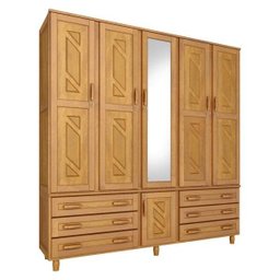 Guarda-Roupa Casal com Espelho 6 Portas 6 Gavetas Paris Móveis Cavazotto - 1 Guarda-Roupa Casal com Espelho 6 Portas 6 Gavetas Paris Móveis Cavazotto - 1