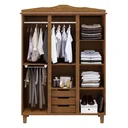 Ver imagem 3 de Guarda-Roupa Casal com Espelho 3 Portas 3 Gavetas Brasil 