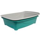 Ver imagem 2 de Caixa de Areia Higiênica Banheira Gato Bandeja Classic Plus com Grade Verde Furacão Pet 01005