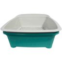 Ver imagem 3 de Caixa de Areia Higiênica Banheira Gato Bandeja Classic Plus com Grade Verde Furacão Pet 01005