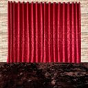 Ver imagem 4 de Cortina Tecido Jacquard Medalhão Vermelho - 3m x 5,60m de Largura