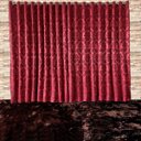 Ver imagem 3 de Cortina Tecido Jacquard Medalhão Vermelho e Preto - 1,80 x 2,80m de Largura