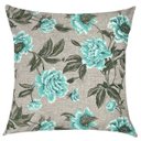 Ver imagem 4 de Kit 4 Capas de Almofadas Floral, Listrado e Liso Verde Água Impermeável 45x45cm