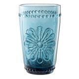 Jogo de 6 copos Woodstock em vidro 355ml A13cm cor azul - L'Hermitage