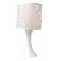 Abajur Decorativo com Base de Ferro Branco Bivolt Alfacell - 1