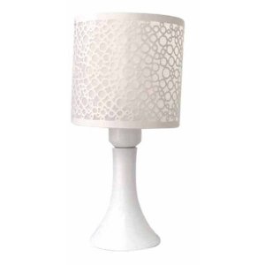 Abajur Decorativo com Base de Ferro Branco Bivolt Alfacell