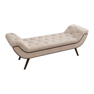 Puff Recamier 140cm Awa Linho Bege - Sallar Home