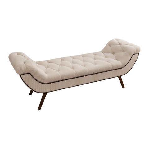 Puff Recamier 140cm Awa Linho Bege - Sallar Home