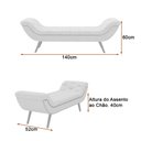 Ver imagem 4 de Puff Recamier 140cm Awa Linho Bege - Sallar Home