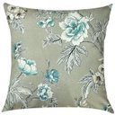 Ver imagem 4 de Kit 4 Capas de Almofadas Floral e Listrado Verde Mar Sued Premium 45x45cm