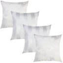 Ver imagem 1 de Kit 4 Capas de Almofadas Composê Medalhão e Listrado Branco 45cmx45cm