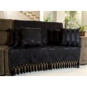 Ver imagem 5 de Kit Manta Medalhão e 6 Capas de Almofadas Preto 45x45cm