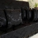 Ver imagem 2 de Kit Manta Medalhão e 6 Capas de Almofadas Preto 45x45cm