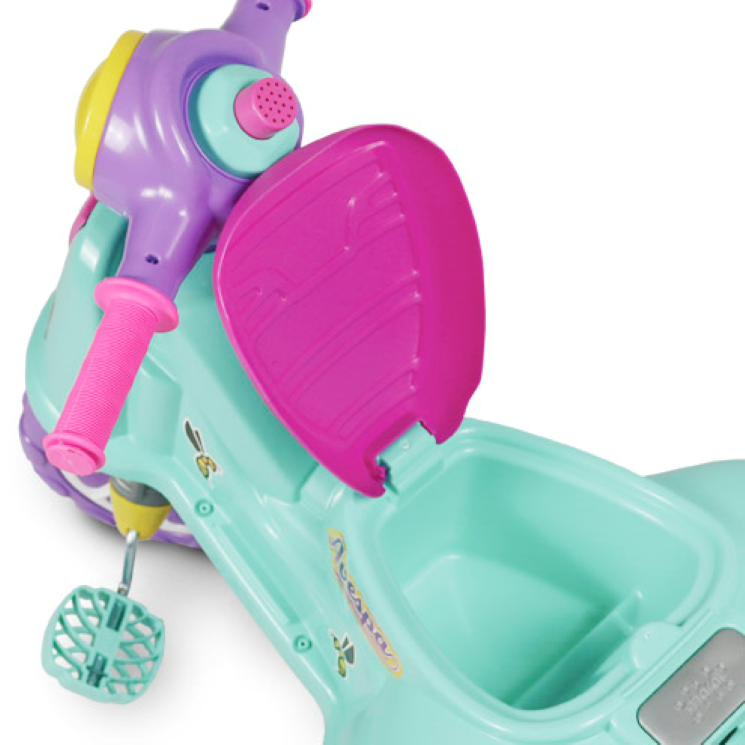 Triciclo Infantil Avespa com Empurrador - Maral Pink - Estilo e Diversão - 3