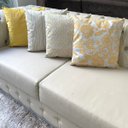 Ver imagem 3 de Kit 4 Capas de Almofadas Floral, Geométrico, Listrado e Liso Amarelo Sued Premium 45x45cm