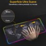 Mouse Pad Gamer Grande Luz Led Rgb Mapa Mundi 80x30 Jogador - 5