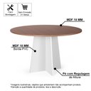 Ver imagem 2 de Mesa de Jantar Redonda 4 Lugares 90cm Isabela Noronha/branco - Straub Web