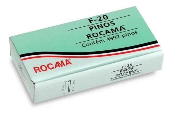 caixa com 4992 pinos originais Rocama F20