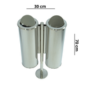 Ver imagem 2 de Lixeira Externa Dupla 50l com Aro Basculante