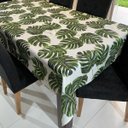 Ver imagem 5 de Toalha de Mesa Redonda Gorgurinho Costela de Adão Fundo Branco - 1,50M