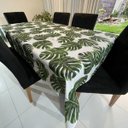 Ver imagem 1 de Toalha de Mesa Redonda Gorgurinho Costela de Adão Fundo Branco - 1,50M