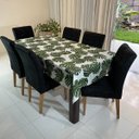 Ver imagem 3 de Toalha de Mesa Redonda Gorgurinho Costela de Adão Fundo Branco - 1,50M