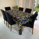 Ver imagem 5 de Toalha de Mesa Retangular Gorgurinho Limão Siciliano Fundo Azul Royal - 2,20M x 1,50M Largura