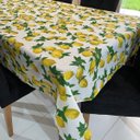 Ver imagem 1 de Toalha de Mesa Redonda Gorgurinho Limão Siciliano Fundo Branco - 1,50M