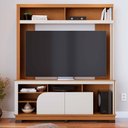 Ver imagem 1 de Estante Painel para TV 65 pol 160cm Doman C04 Freijó Off White Matte - Lyam Decor