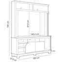 Ver imagem 4 de Estante Painel para TV 65 pol 160cm Doman C04 Freijó Off White Matte - Lyam Decor
