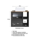 Ver imagem 5 de Gabinete de Banheiro Suspenso 60cm com 2 Nichos 1 Porta Basculante e 1 Gaveta Bh8005 Mel/grafite com