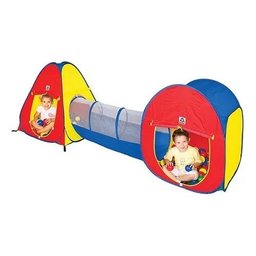 Toca Barraca Infantil 3 Em 1 80 Bolinhas Braskit - 1