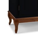 Ver imagem 4 de Conjunto Rack 60811m + Painel 50505 para Sala Pés Luiz Xv 1 Gaveta 2 Portas - Preto/imbuia