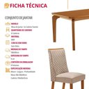 Ver imagem 6 de Mesa de Jantar Liz 6 Lugares Retangular MDF 180cm Creme Moderna