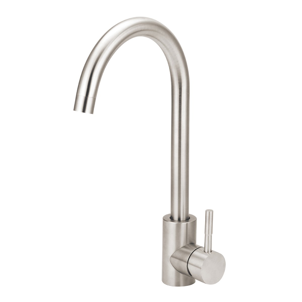Torneira Cozinha Monocomando Inox Escovado Bica Movel - 1