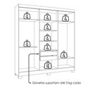 Ver imagem 5 de Guarda Roupa Casal 2030230 6 Portas 230 Cm Atacama Areia Armoveis