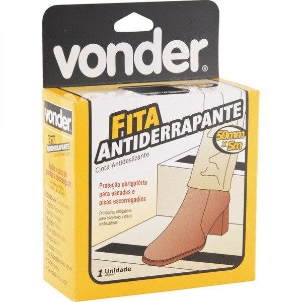 Fita antiderrapante 50 mm x 5 m cinza Vonder - 2