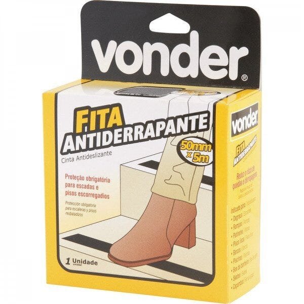 Fita antiderrapante 50 mm x 5 m cinza Vonder - 3