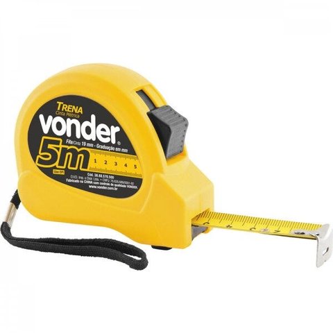 Trena curta de aço 5 m x 19 mm Vonder