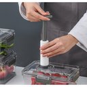 Ver imagem 2 de Pote Hermético com Bomba de Vácuo Plástico Sistema de Vedação Cozinha Cinza Top Rio Comercial