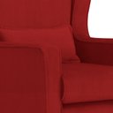 Ver imagem 5 de Poltrona C/ Puff Balanço Amamentação Aurora Suede Vermelho - Lm Decor